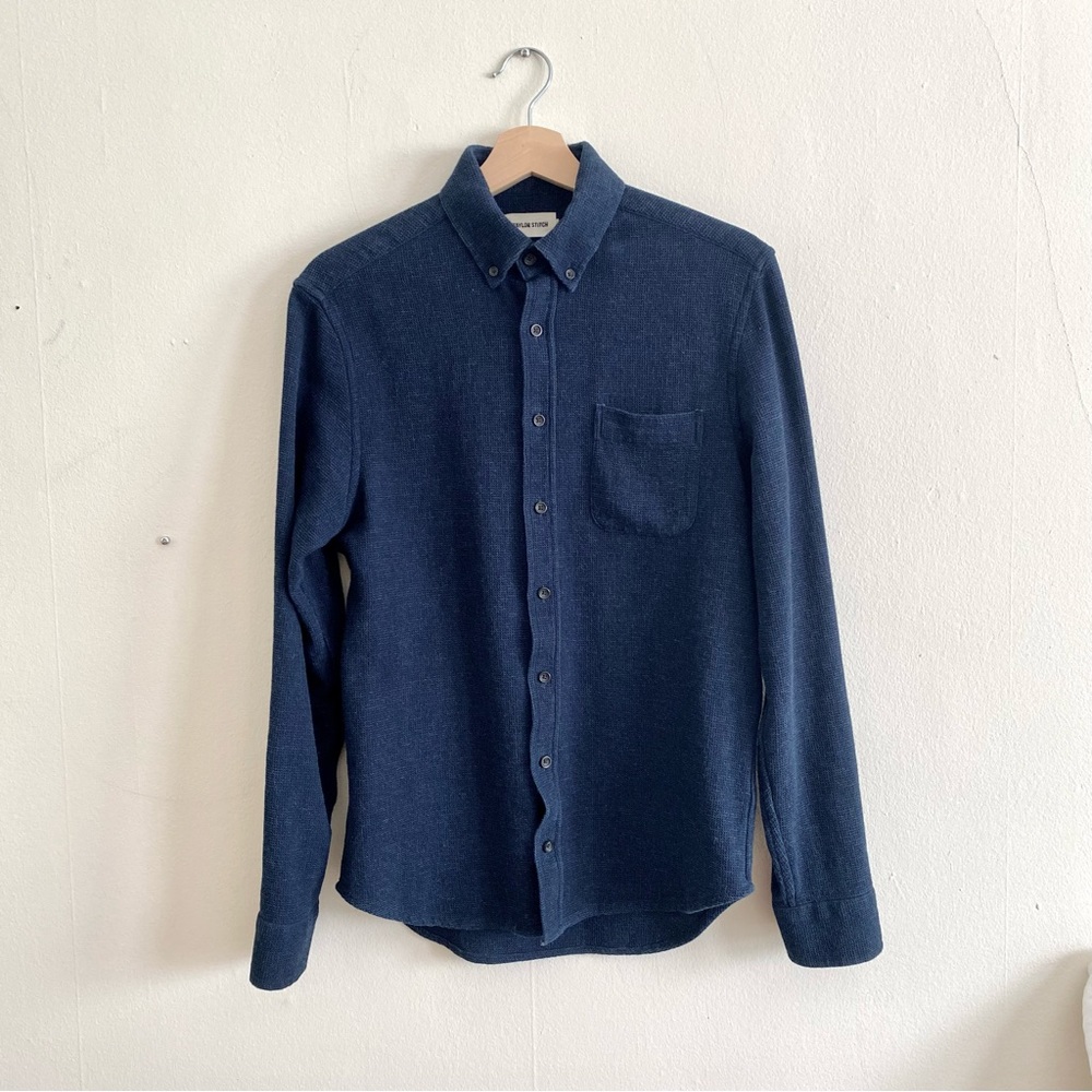 Taylor Stitch Jack Shirt in Indigo Waffle